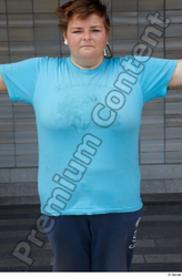 Upper Body Woman Casual Chubby Street photo references